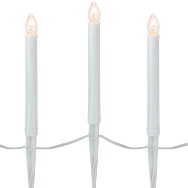 10 White C7 Candle Pathway Markers Christmas Lights - 8